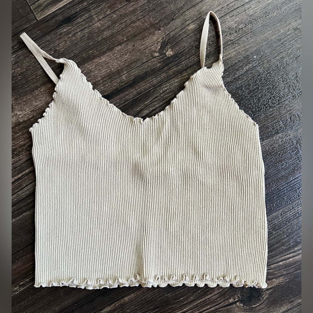 Forever21 tan cropped tank